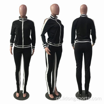 Personalizado Off Ombro Duas peças Mulheres Sweatsuit Set